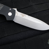 Protech Terzuola ATCF Out The Side (OTS) Auto Knife- Black Handle with Fat Carbon Dark Matter Inlays- Stonewash Magnacut Steel Blade BT2731
