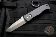 Protech Emerson CQC7 Tanto Out The Side Auto (OTS) Black Handle Bead Blast Blade E7T01
