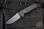 Protech Les George Rockeye Out The Side (OTS) Auto- Black Handle- Black D2 Steel Blade LG303-D2