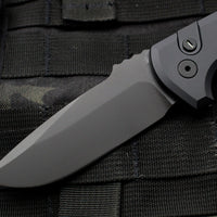 Protech Les George Rockeye Out The Side (OTS) Auto- Operator- Black Handle- Sterile Black Blade- Tritium Button LG303-Operator