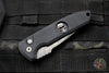 Protech Les George Rockeye Single Edge Out The Side (OTS) Black with Shaw Sterling Silver Skull with Acid Wash Blade LG361-AW