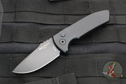 Protech Les George SBR Short Bladed Rockeye Out The Side (OTS) Smooth Black Handle with Black Blade LG403 SBR