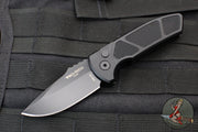 Protech Les George SBR Short Bladed Rockeye Out The Side (OTS) Black Knurled with Black Blade LG407