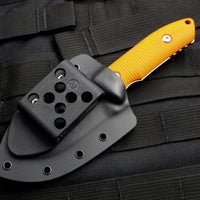 Protech Les George SBR Short Bladed Rockeye Orange G-10 Handle Stonewash/Satin Fixed Blade LG501-Orange SBR