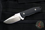 Protech Les George SBR Short Bladed Rockeye Black G-10 Handle Satin Fixed Blade LG502-SATIN SBR