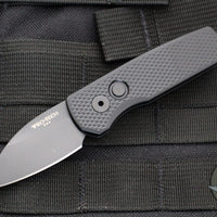 Protech Runt Out The Side (OTS) Auto Knife- Black Textured Handle- Black Wharncliffe Blade  R5106