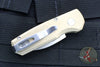Protech Runt 5 Limited- Out The Side (OTS) Auto Knife- Special Aluminum Bronze Smooth Body- Stonewash Wharncliffe Blade R5110