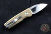 Protech Runt Special Blade Show Aluminum Bronze Smooth Body Mirror Wharncliffe Blade Out The Side (OTS) Auto Knife R5116