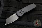 Protech Runt- Black Handle- DLC Black Reverse Tanto Blade Out The Side (OTS) Auto Knife R5203