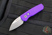 Protech Runt OTS Auto Knife- Wharncliffe- Purple Handle- Stonewash Wharncliffe Magnacut Steel Blade  R5301-Purple