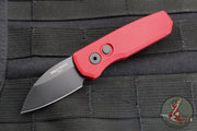 Protech Runt OTS Auto Knife- Wharncliffe- Red Handle- Black DLC Finished Magnacut Steel Blade  R5303-RED