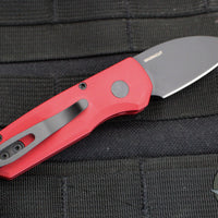 Protech Runt OTS Auto Knife- Wharncliffe- Red Handle- Black DLC Finished Magnacut Steel Blade  R5303-RED