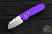 Protech Runt 5 OTS Auto Knife- Reverse Tanto- Purple Handle- Stonewash Magnacut Steel Blade  R5401-PURPLE