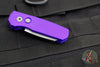 Protech Runt 5 OTS Auto Knife- Reverse Tanto- Purple Handle- Stonewash Magnacut Steel Blade  R5401-PURPLE