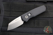Protech Runt 5 OTS Auto Knife- Reverse Tanto- Black Handle- Stonewash Magnacut Steel Blade  R5401