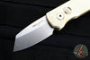 Protech Runt 5 Limited- Out The Side (OTS) Auto Knife- Special Textured Aluminum Bronze Smooth Body- Stonewash Reverse Tanto Blade R411