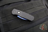 Protech Runt OTS Auto Knife- Wharncliffe- Black Textured Handle- Stonewash Sapphire Blue Magnacut Steel Blade  R5306-SB