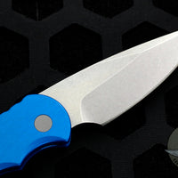 Protech Tactical Response 5 OTS Auto Blue Handle Bead Blast Plain Blade T501-BLUE