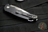 Protech Tactical Response 5- Custom- Black Handle- Mike Irie Mirror Polished Compound Ground Blade- Abalone Inlaid Button T5450
