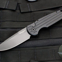 Protech TR-3 SWAT Tactical Response 3 Out The Side (OTS) Auto Knife- Black Grooved Handle- Black Blade- Black Hardware TR-3 SWAT