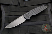 Protech TR-3 SWAT Tactical Response 3 Out The Side (OTS) Auto Knife- Black Grooved Handle- Black Blade- Black Hardware TR-3 SWAT