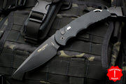 Protech TR-4 Tactical Response 4 OTS Auto Black Handle Black DLC Standard Auto Knife TR-4.3 D2