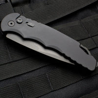 Protech Tactical Response 4 OTS Auto Black Handle Sterile Black DLC Plain Edge Tritium Button Inlay Knife TR-4.3 OPERATOR