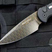 Protech TR-4 Tactical Response 4 Auto OTS Black Handle Special Wave Blade Pattern for USN Gathering 2021