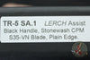 Protech TR-5  Tactical Response 5 OTS Auto LERCH ASSIST Black Handle Stonewash Plain Blade TR-5 SA.1