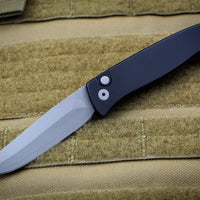 Protech Small Brend 2 Black Body Bead Blasted Blade Out The Side (OTS) Auto Knife 1220
