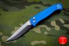 Protech Small Brend Blue Body Satin Blade Out The Side (OTS) Auto Knife 1221-SATIN-BLUE