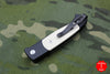 Protech Small Brend "Tuxedo" Black Body Black Blade White Micarta Inlay Out The Side (OTS) Auto Knife 1252