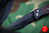 Protech Medium Brend Black Body Amber Jigged Bone Inlay Black Blade Out The Side (OTS) Auto Knife 1362