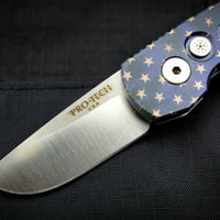 Protech Calmigo Limited Edition Vintage Flag Single Edge Blade Out The Side (OTS) Auto Knife 2240