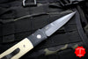 Protech Godfather Black And Ivory Micarta Tuxedo Out The Side (OTS) Knife DLC Black Blade 952