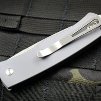 Protech Magic "Whiskers" Out The Side (OTS) Auto Hidden Bolster Release Knife GRAY Body Stonewash Blade BR-1.10