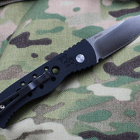 Protech TR-2 Tactical Response 2 20th Anniversary Skeletonized Black Body Satin Blade Out The Side (OTS) Auto Knife PT20-002