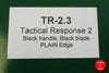 Protech Tactical Response 2 Black Body Black Blade Out The Side (OTS) Auto Knife TR-2.3