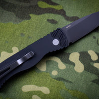 Protech Tactical Response 2 Black Body Black Blade Out The Side (OTS) Auto Knife TR-2.3