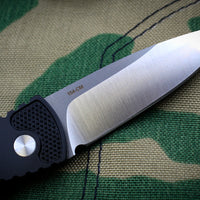 Protech Tactical Response 2 Black Body Satin Blade Out The Side (OTS) Auto Knife TR-2.3 SATIN