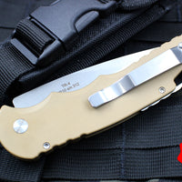 Protech Tactical Response 4 Desert Sand Handle Tan Saber Grind Blade Auto Knife TR-4.1 DS