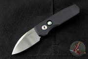 Protech Runt Special Blade Show Black Smooth Body Mirror Wharncliffe Blade Out The Side (OTS) Auto Knife R5104