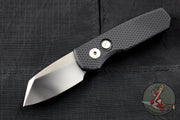 Protech Runt Special Blade Show Black Textured Body Mirror Reverse Tanto Blade Out The Side (OTS) Auto Knife R5208