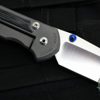 Chris Reeve Large Sebenza 31- Double Lug- Polished Drop Point- Black Micarta Inlay L31-1200 DL Polished in CPM Magnacut