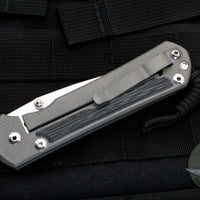 Chris Reeve Large Sebenza 31- Black Micarta Inlay- Drop Point Blade- Double Lugs L31-1200 DL