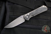 Chris Reeve Large Sebenza 31- Black Micarta Inlay- Drop Point Nichols Boomerang Damascus Blade L31-1202