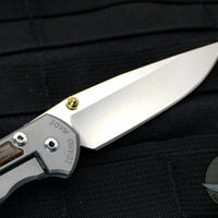 Chris Reeve Small Sebenza 31 Bog Oak Inlay Drop Point Blade S31-1100 DL In S45VN WITH DOUBLE LUGS