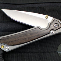 Chris Reeve Small Sebenza 31 Bog Oak Inlay Drop Point Blade S31-1100 DL In S45VN WITH DOUBLE LUGS
