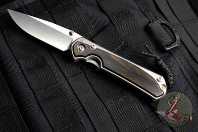 Chris Reeve Small Sebenza 31- Drop Point- Macassar Ebony Inlay CPM-S45VN Steel Blade S31-1116