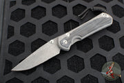 Chris Reeve Small Sebenza 31- Black Micarta Inlay- Raindrop Damascus Drop Point Blade S31-1206